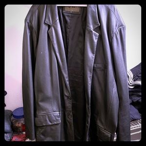 Big & Tall leather coat